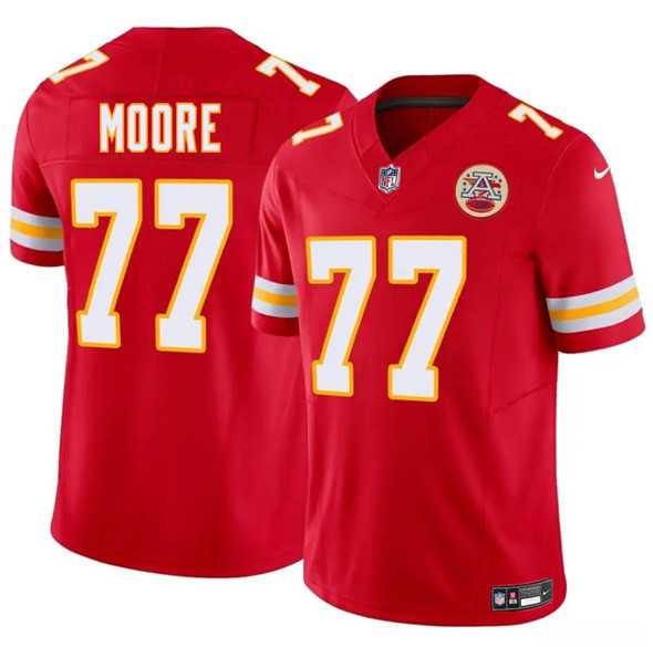 Men & Women & Youth Kansas City Chiefs #77 Jaylon Moore Red 2025 F.U.S.E. Vapor Untouchable Limited Stitched Jersey